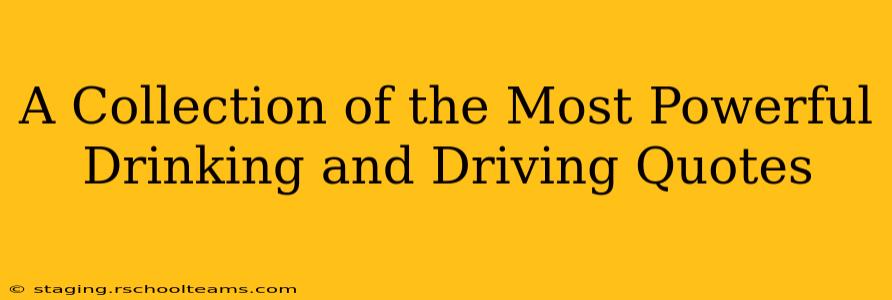 A Collection of the Most Powerful Drinking and Driving Quotes