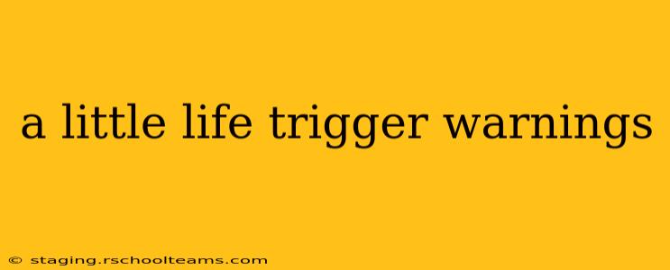 a little life trigger warnings