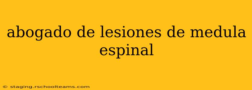 abogado de lesiones de medula espinal