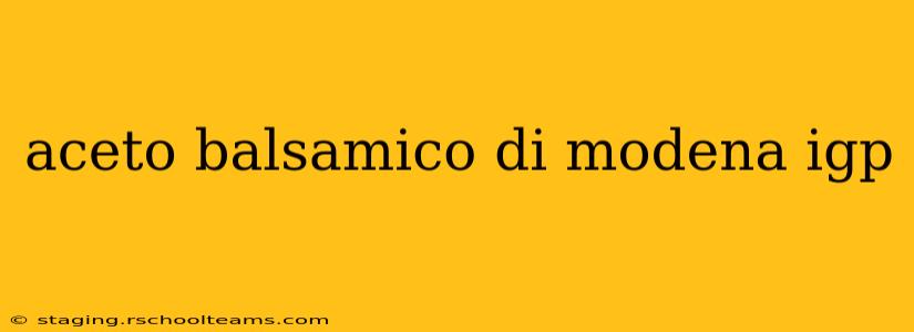 aceto balsamico di modena igp