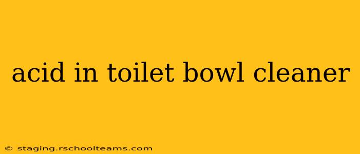 acid in toilet bowl cleaner