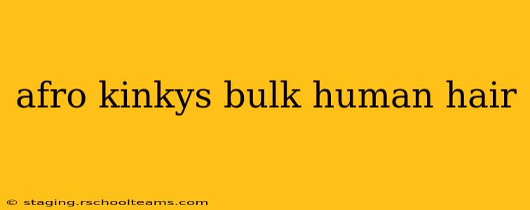 afro kinkys bulk human hair