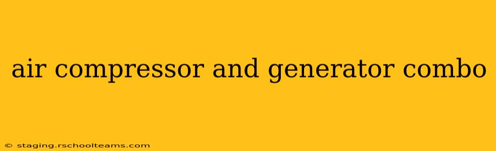 air compressor and generator combo