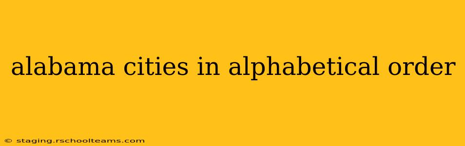 alabama cities in alphabetical order