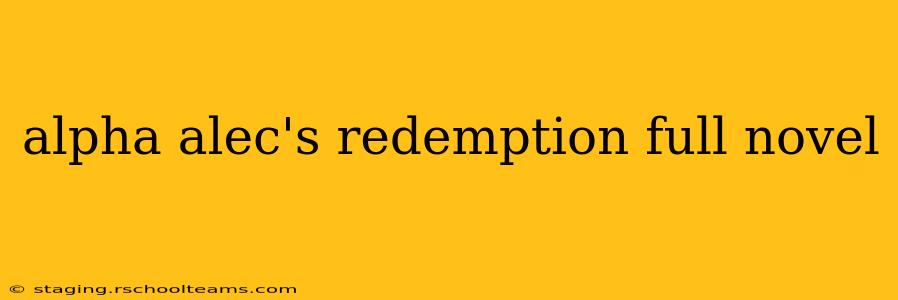 alpha alec's redemption full novel