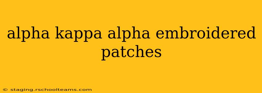 alpha kappa alpha embroidered patches