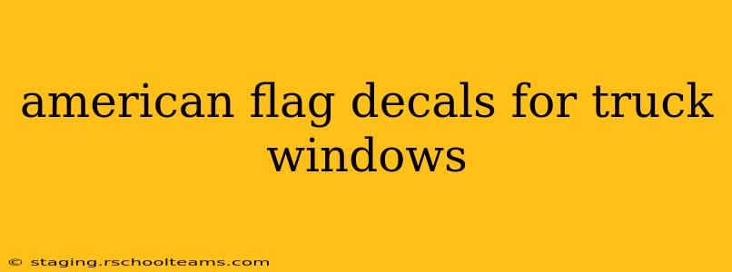 american flag decals for truck windows