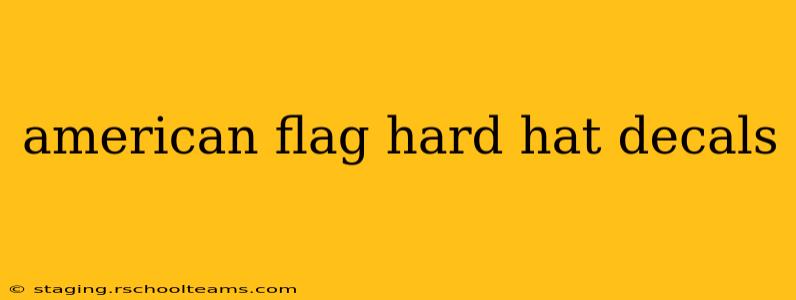 american flag hard hat decals