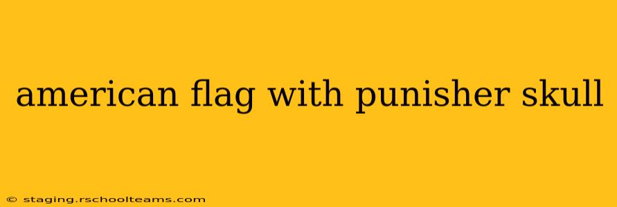 american flag with punisher skull