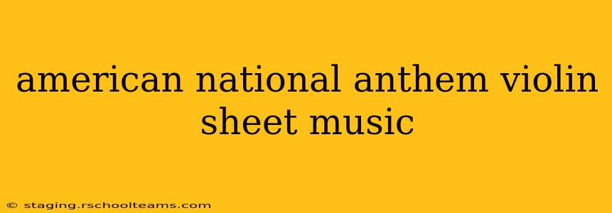 american national anthem violin sheet music