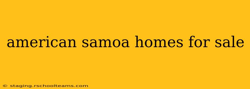 american samoa homes for sale