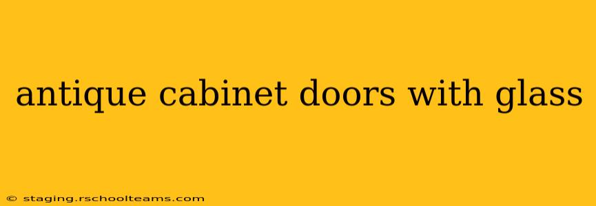 antique cabinet doors with glass