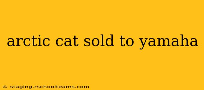 arctic cat sold to yamaha