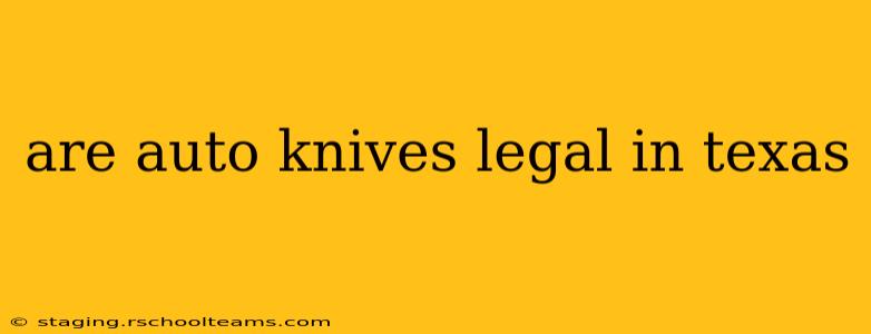 are auto knives legal in texas