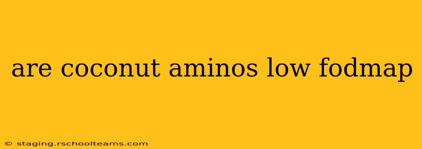 are coconut aminos low fodmap