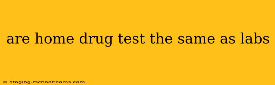 are home drug test the same as labs