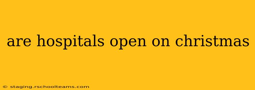are hospitals open on christmas