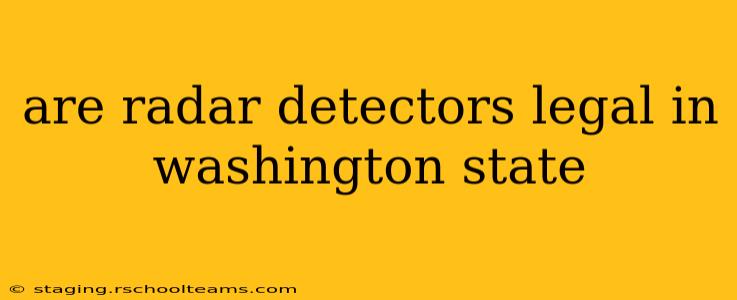 are radar detectors legal in washington state