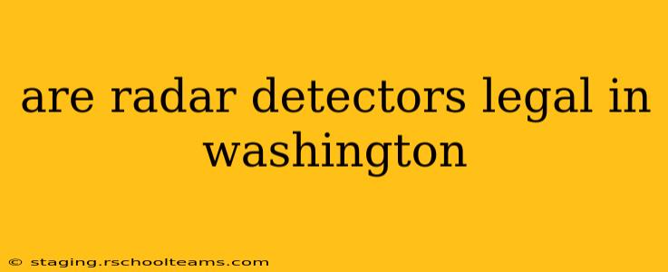 are radar detectors legal in washington