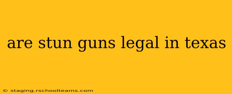 are stun guns legal in texas