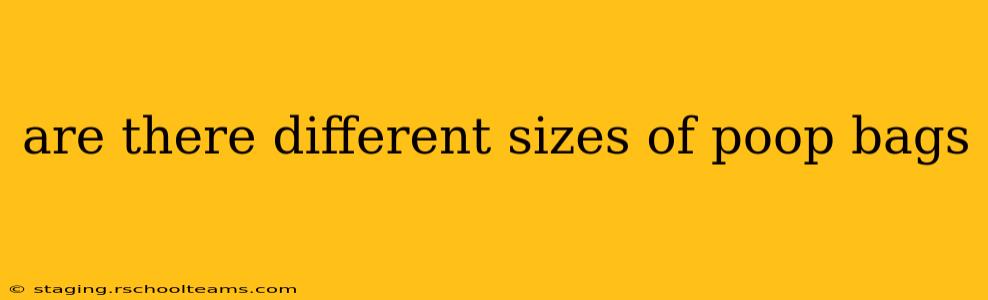 are there different sizes of poop bags