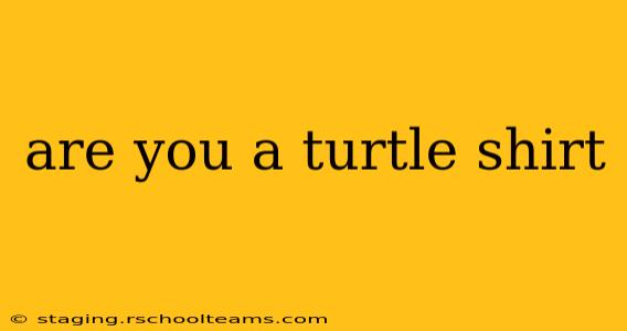 are you a turtle shirt