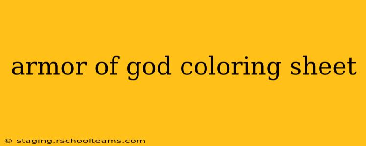armor of god coloring sheet