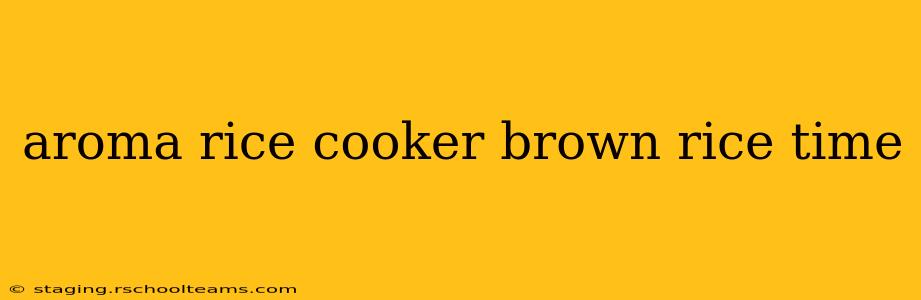 aroma rice cooker brown rice time