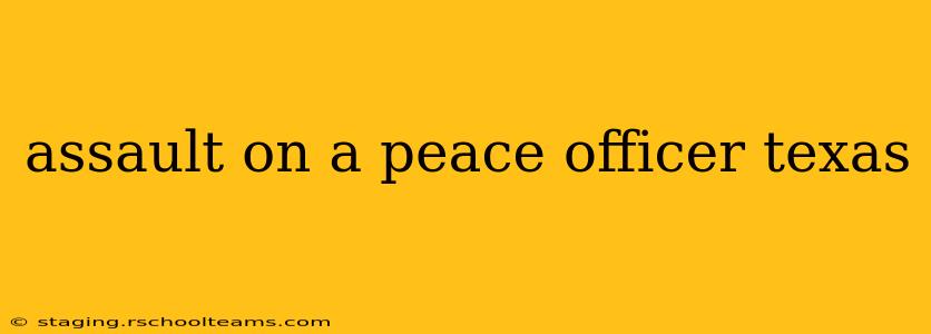 assault on a peace officer texas