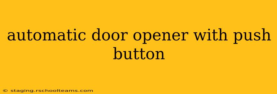 automatic door opener with push button