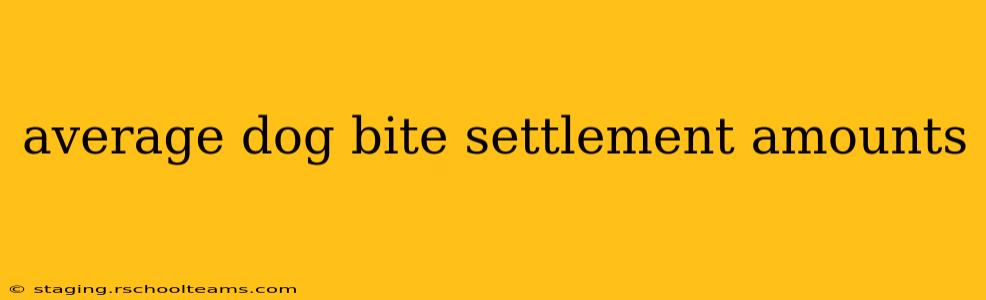 average dog bite settlement amounts