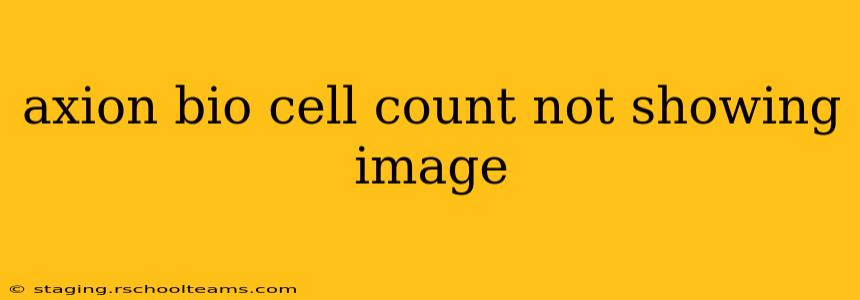 axion bio cell count not showing image