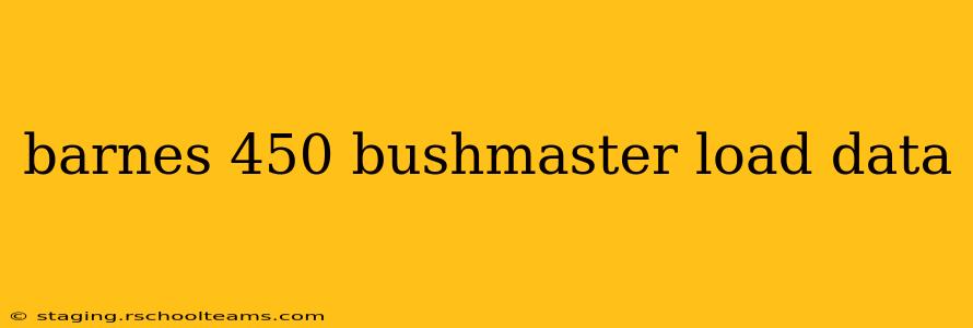 barnes 450 bushmaster load data