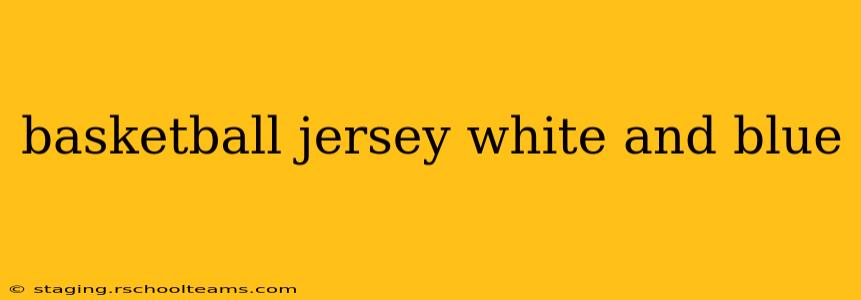 basketball jersey white and blue