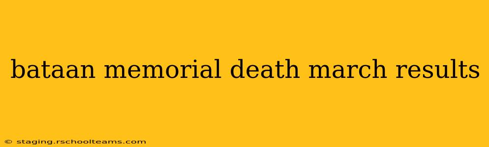 bataan memorial death march results