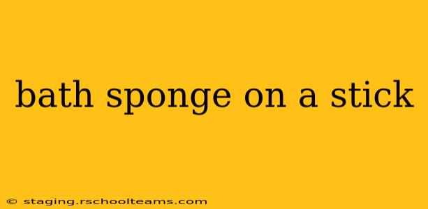 bath sponge on a stick