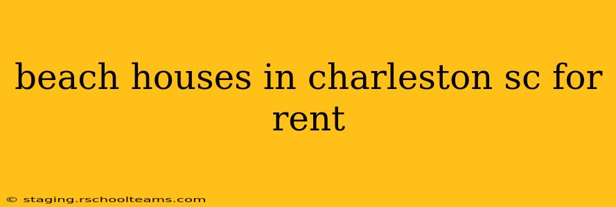 beach houses in charleston sc for rent