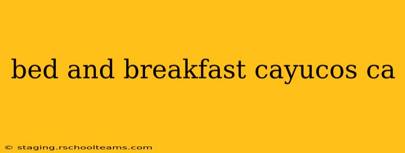 bed and breakfast cayucos ca