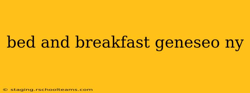 bed and breakfast geneseo ny
