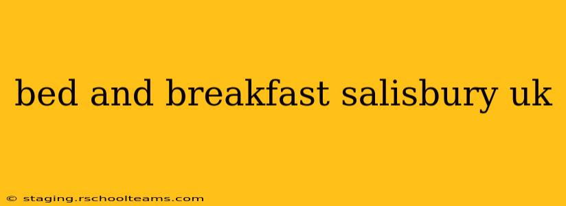 bed and breakfast salisbury uk