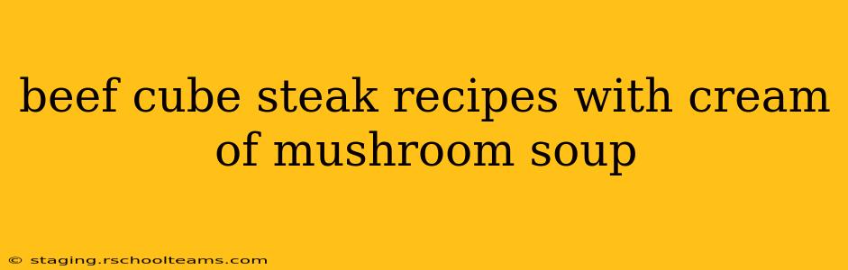 beef cube steak recipes with cream of mushroom soup