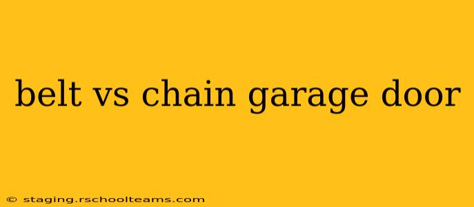 belt vs chain garage door