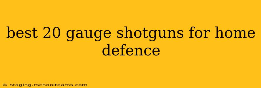 best 20 gauge shotguns for home defence