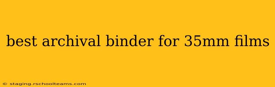 best archival binder for 35mm films