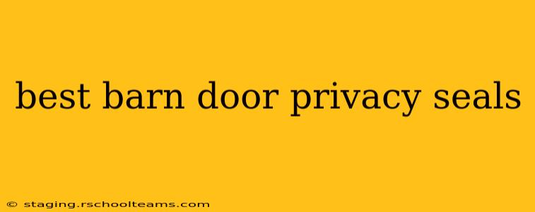 best barn door privacy seals