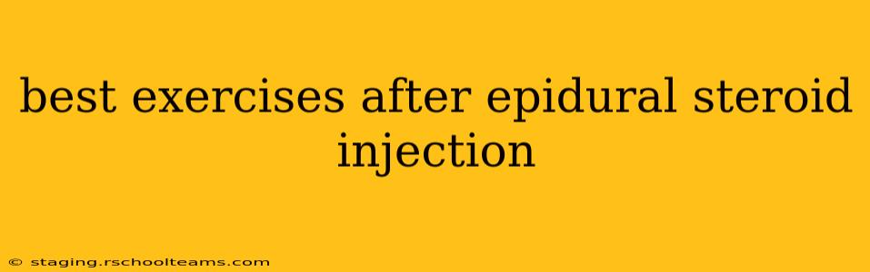 best exercises after epidural steroid injection