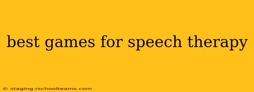 best games for speech therapy