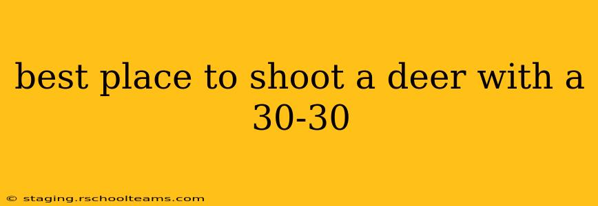 best place to shoot a deer with a 30-30