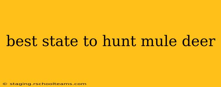 best state to hunt mule deer