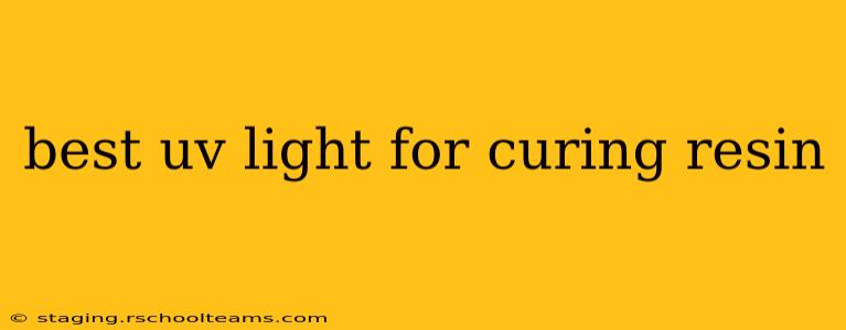 best uv light for curing resin